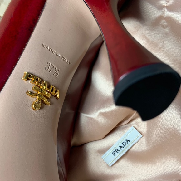 SOLD PRADA SPAZZOLATO FUME IN SCARLATTO - Picture 6 of 16